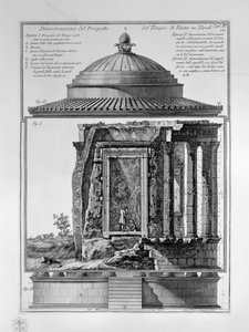 Dimostrazione del Prospetto del Tempio di Vesta in Tivoli